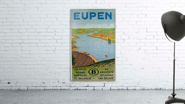 Eupen Belgium original vintage travel poster from 1928 Wall Preview