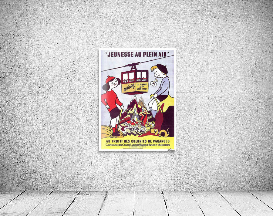 Jeunesse au Plein Air vintage travel poster Wall Preview