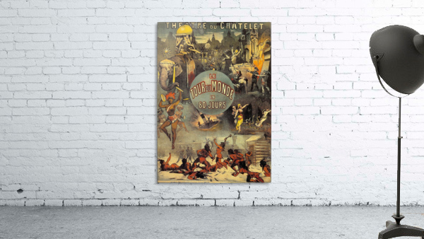 Le tour du monde en 80 jours vintage poster Wall Preview