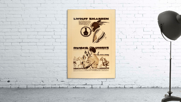 1920 Ludwig Hohlwein Poster Lithographs and Gravures Huber Uhren Wall Preview