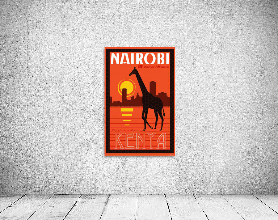 Nairobi The pride of Africa Kenya Airways travel poster Wall Preview