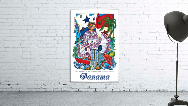 Panama vintage travel poster Wall Preview