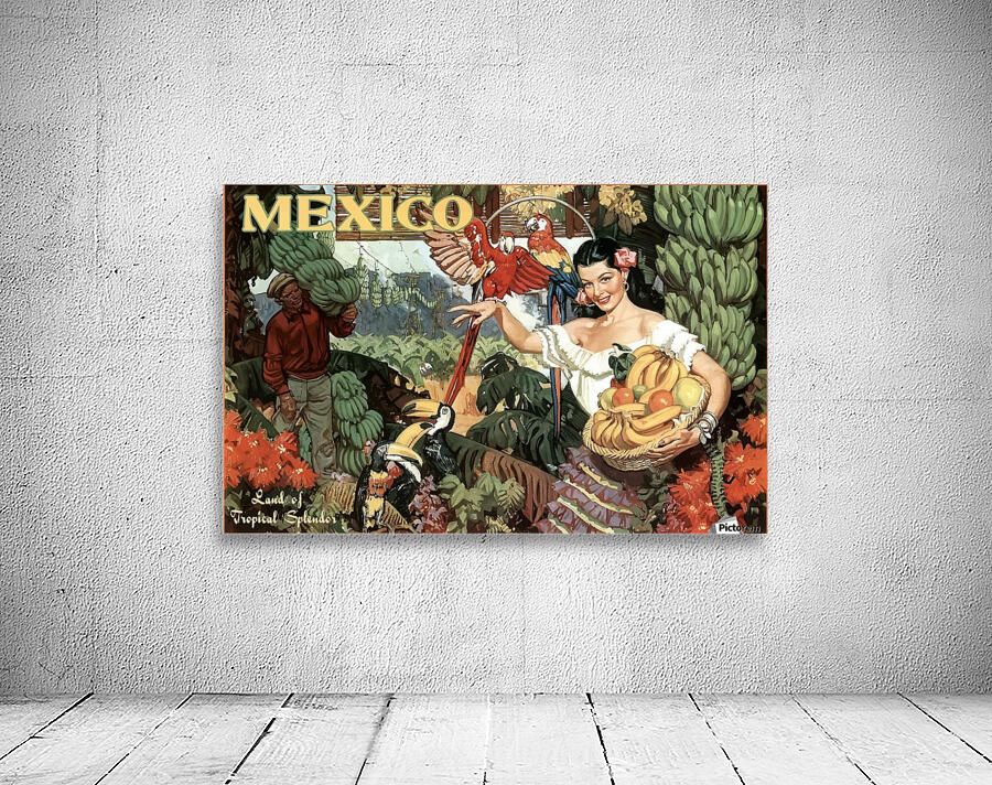Mexico Land of Tropical Splendor by VINTAGE POSTER Wall Art