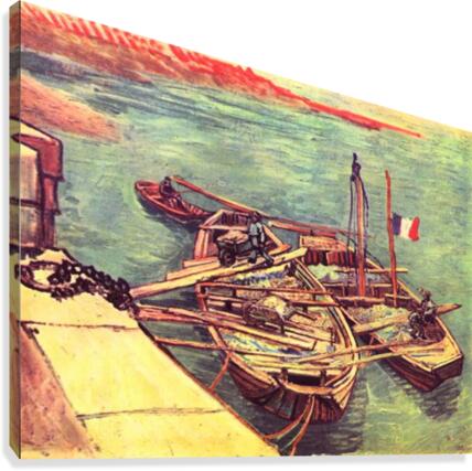 Boats with sand Canvas Print