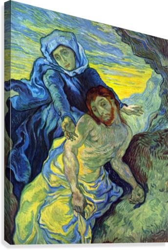 Pieta (by Eugene Delacroix) Canvas Print