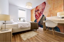Self portrait study Mural print