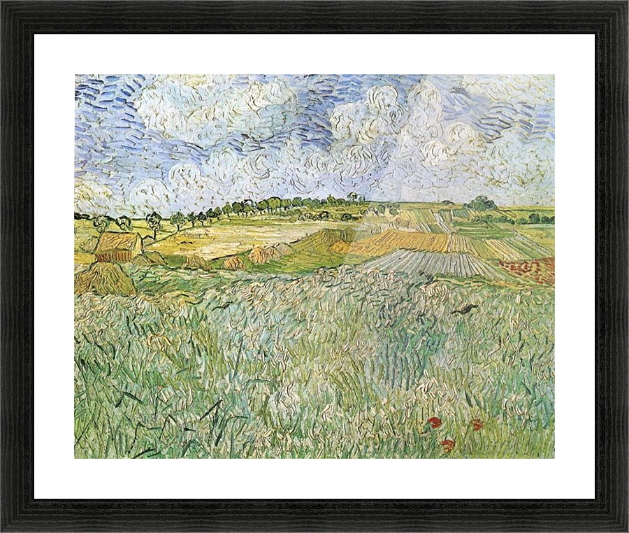 Auvers with rain clouds Picture Frame print