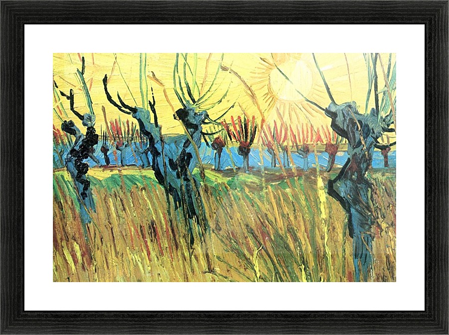 Grazing at sunset Picture Frame print
