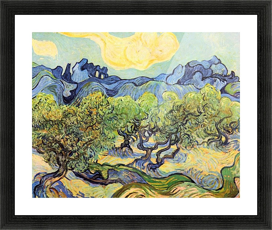 Landscape with olive Trees Picture Frame print