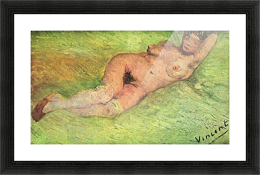 Nacked woman Picture Frame print