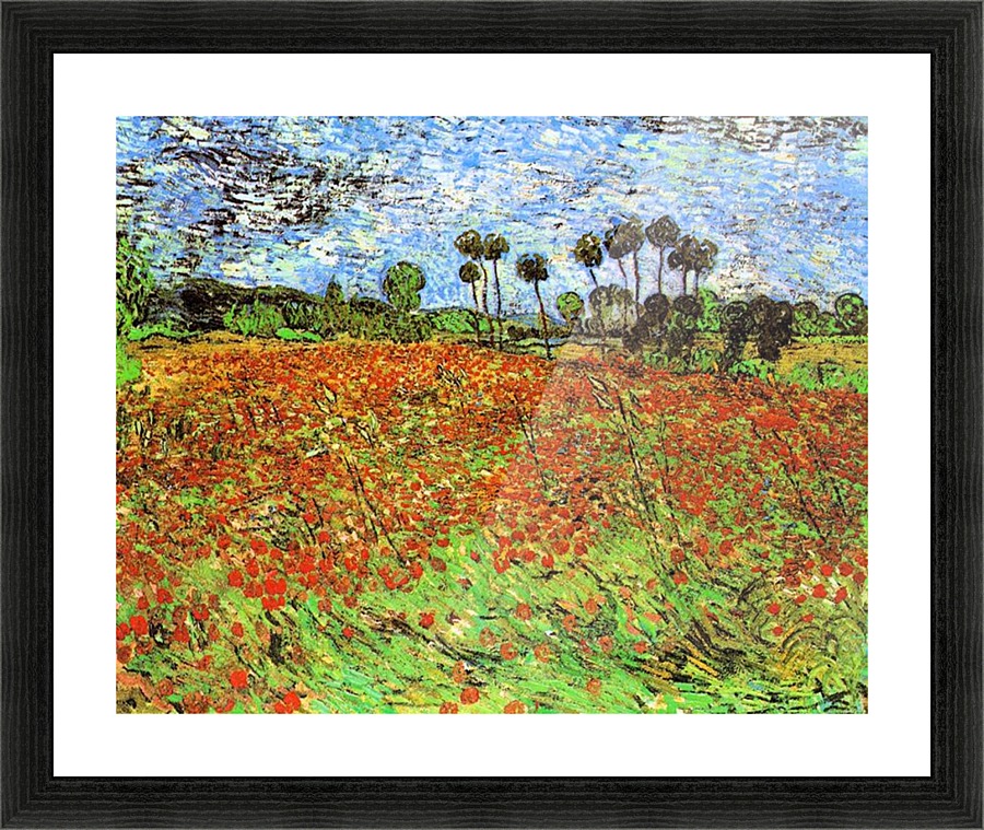 Poppy Fields Picture Frame print