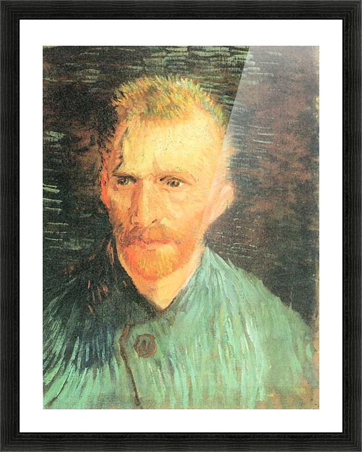 Self portrait in green Picture Frame print