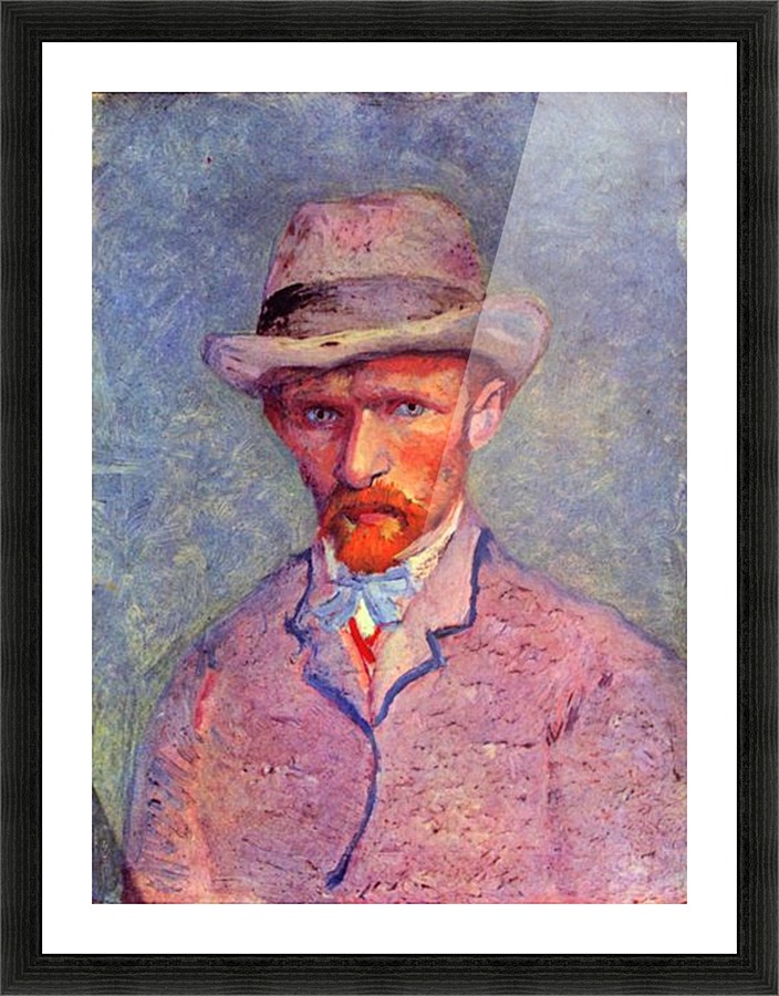 Self portrait with gray hat Picture Frame print