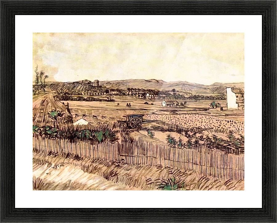 The blue carts Picture Frame print