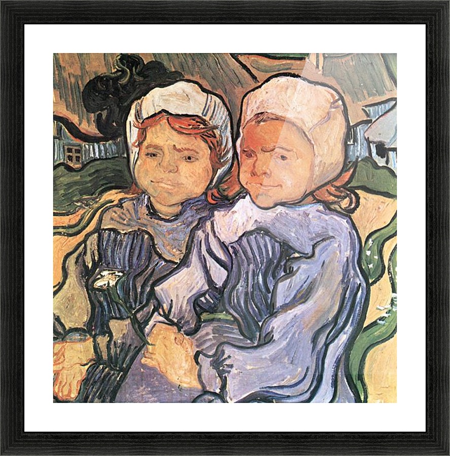 Two Children 1 Picture Frame print