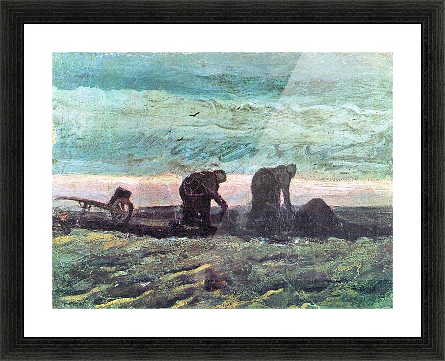 Two farmers Picture Frame print
