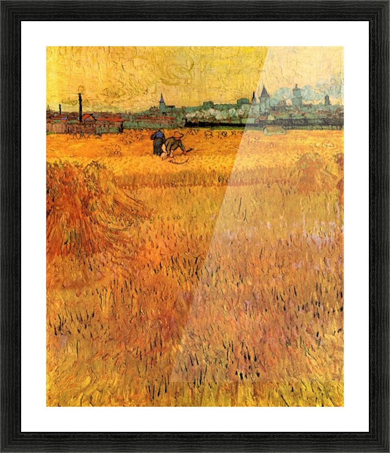 Arles View from the Wheat Fields Picture Frame print