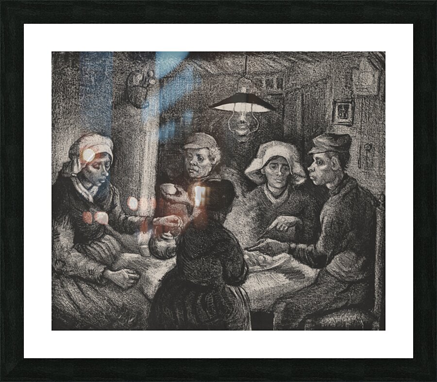 Potato Eaters Picture Frame print