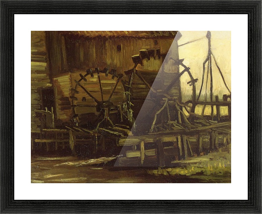 Waterwheels Picture Frame print