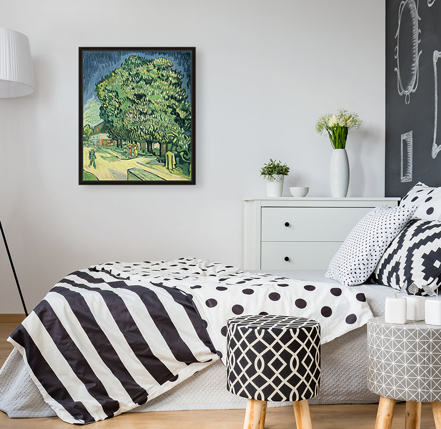 Blossoming chestnut tree Reproduction
