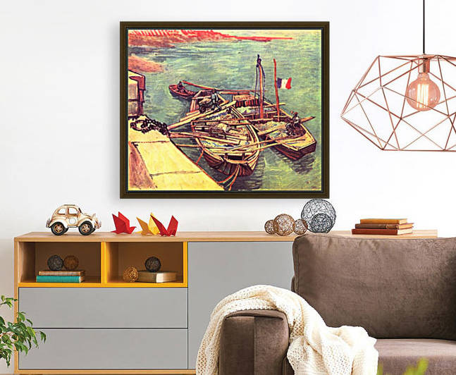 Boats with sand Reproduction
