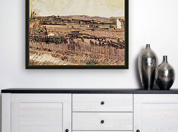 The blue carts by Van Gogh
