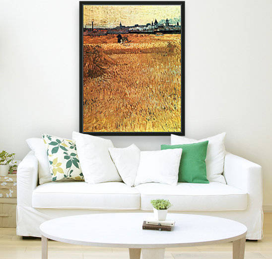 Wheat field with a view of Arles by Van Gogh
