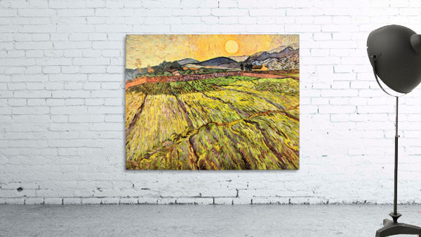 Landscape with plowed fields Wall Preview