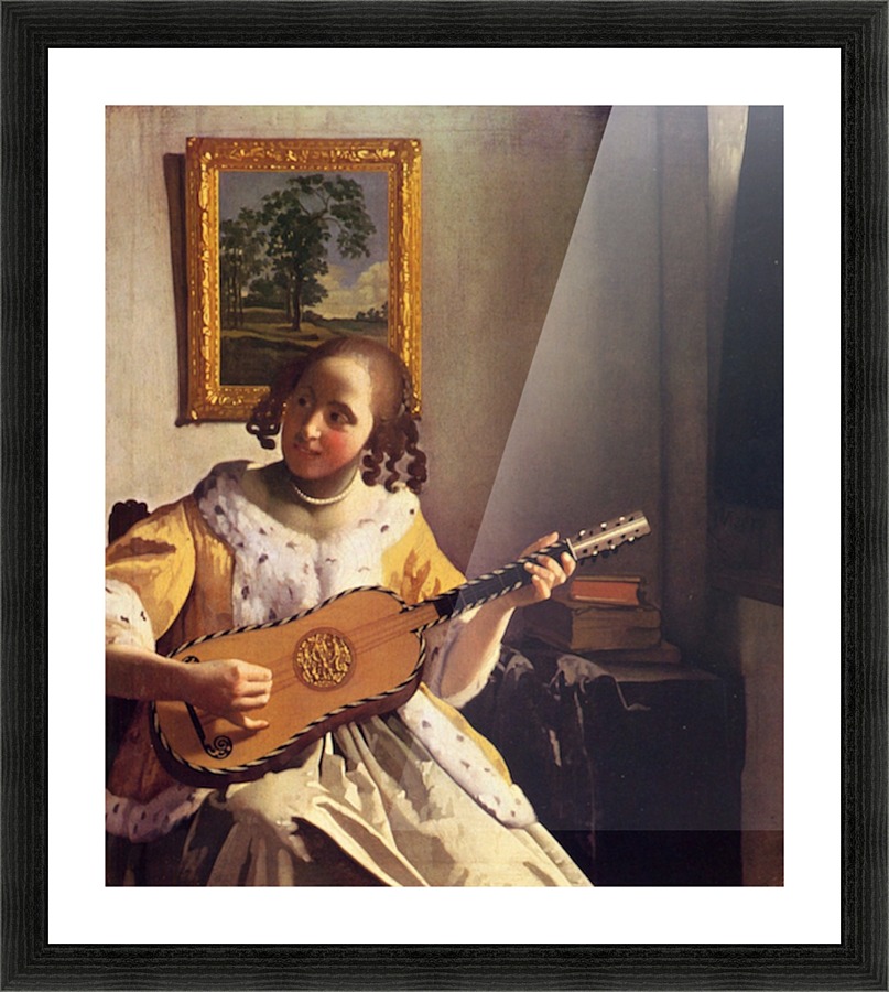 The guitar player Picture Frame print