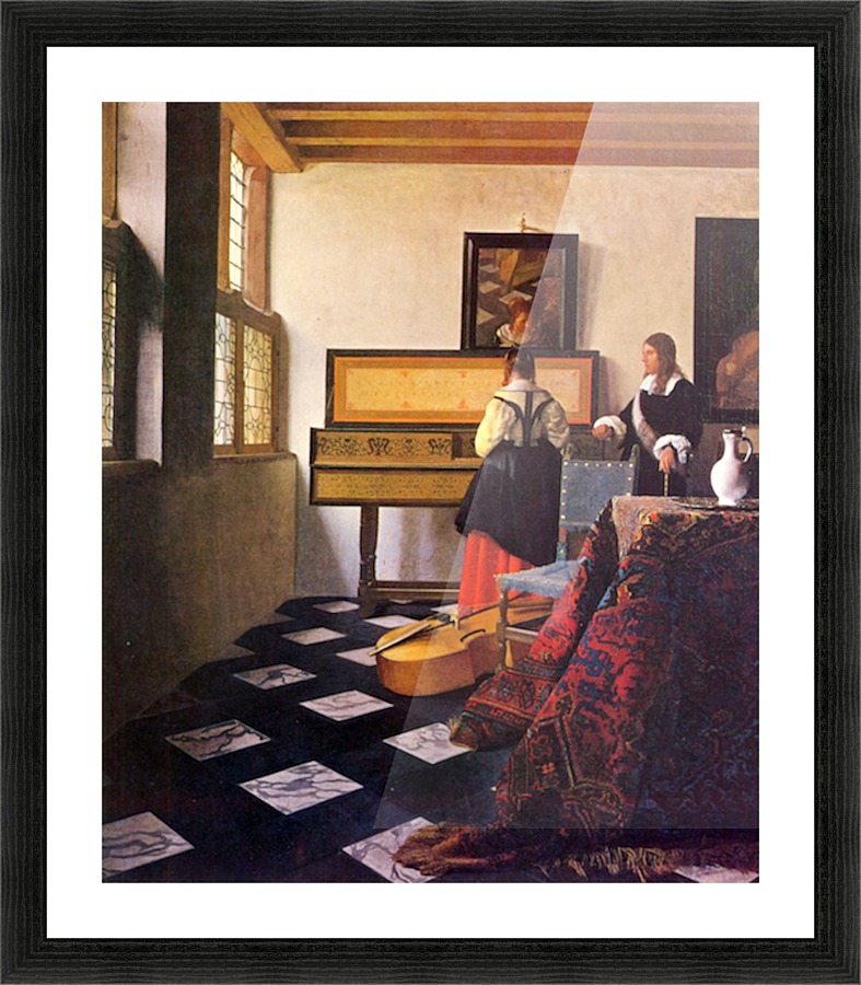 The music lesson Picture Frame print