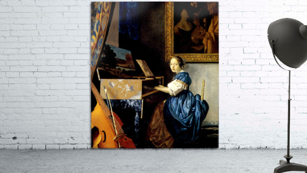 Dame on spinet Wall Preview