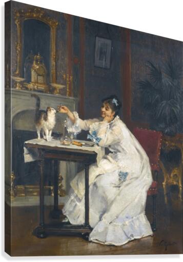 Un repas a deux Canvas Print