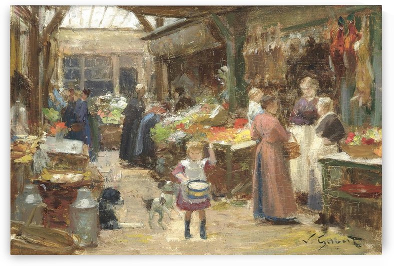 A French food market by Victor Gilbert