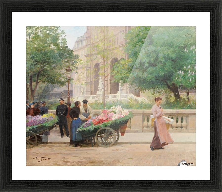Flower sellers Picture Frame print