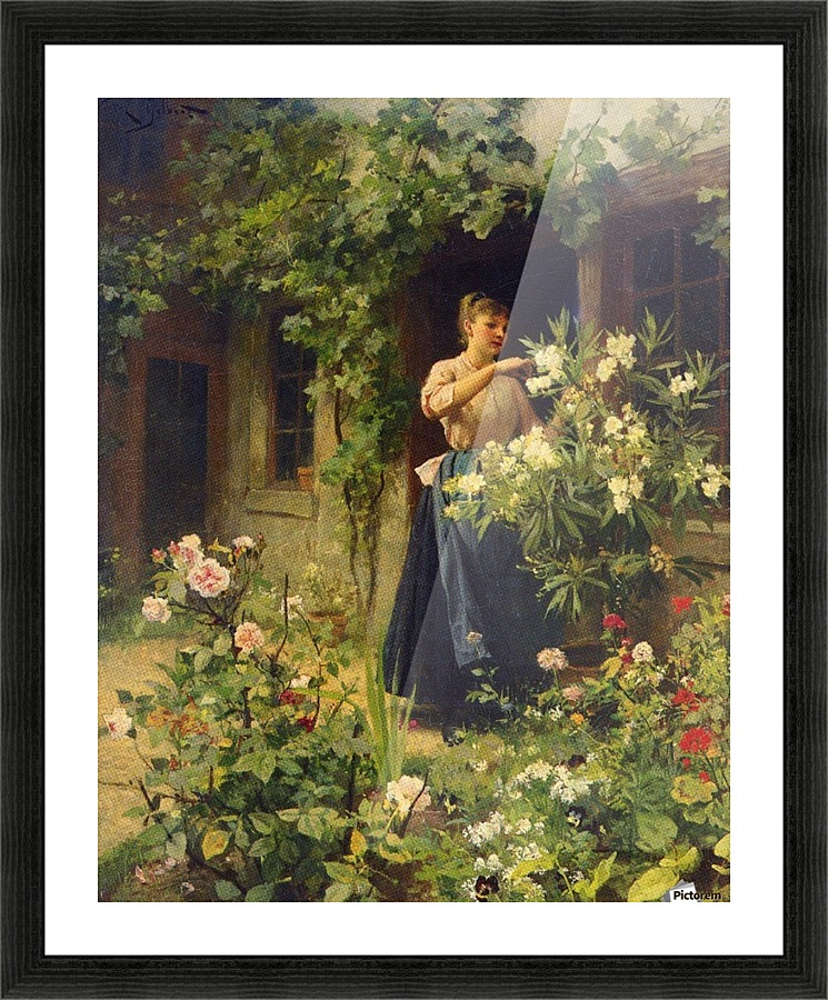 Gardening Picture Frame print