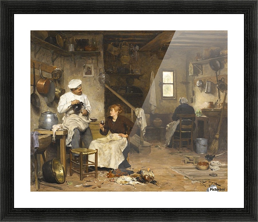 Les Cuisiniers Picture Frame print