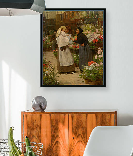 Flower offering to a child by Victor Gilbert