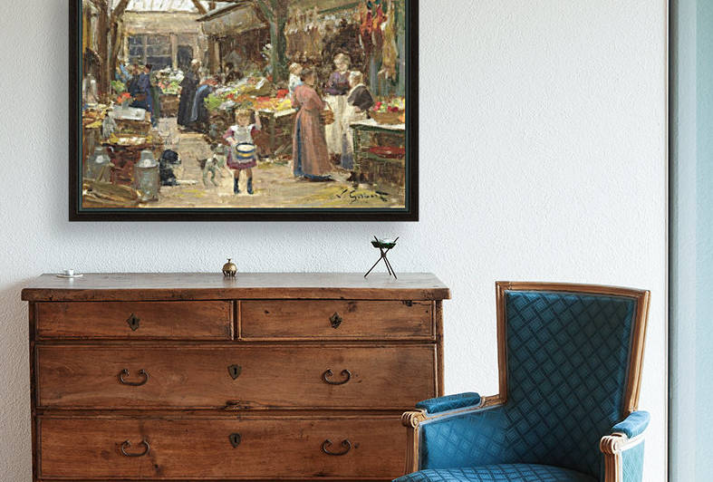 A French food market by Victor Gilbert