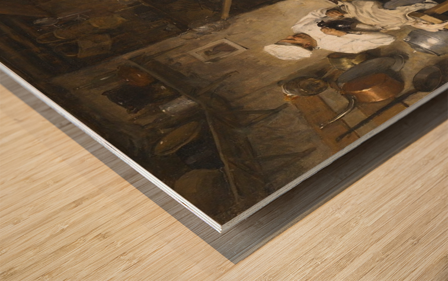 Les Cuisiniers Wood print