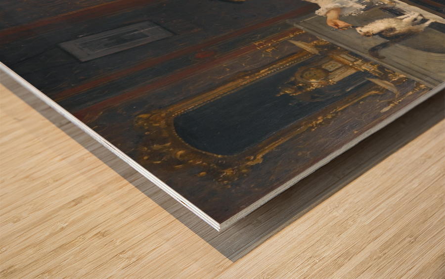 Un repas a deux Wood print