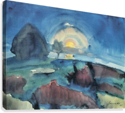 Hiddensoe (moon stairway) Canvas Print