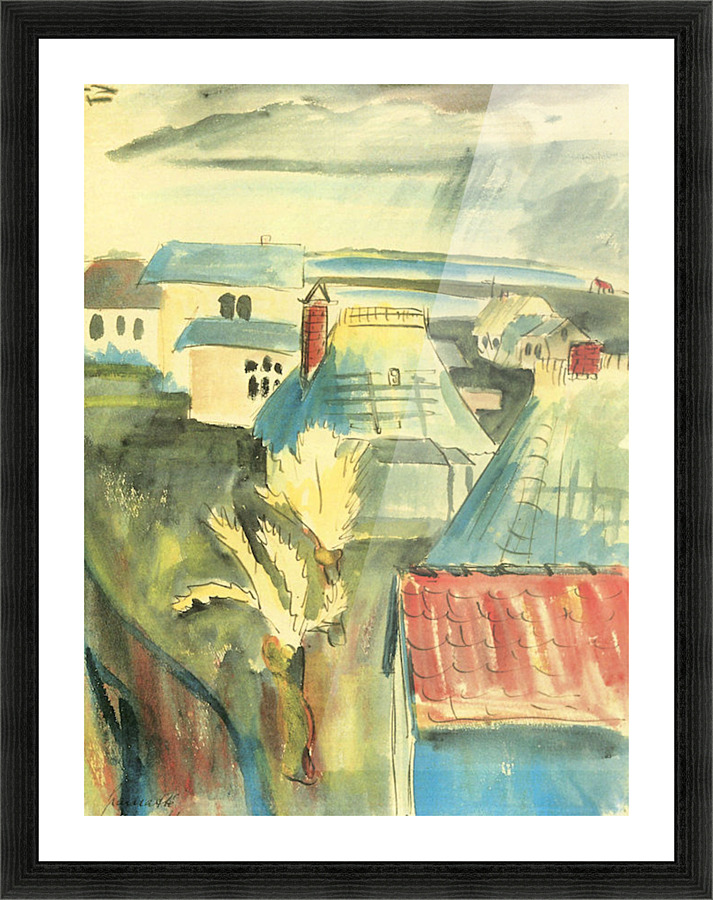 Hiddensoe after the rain Picture Frame print