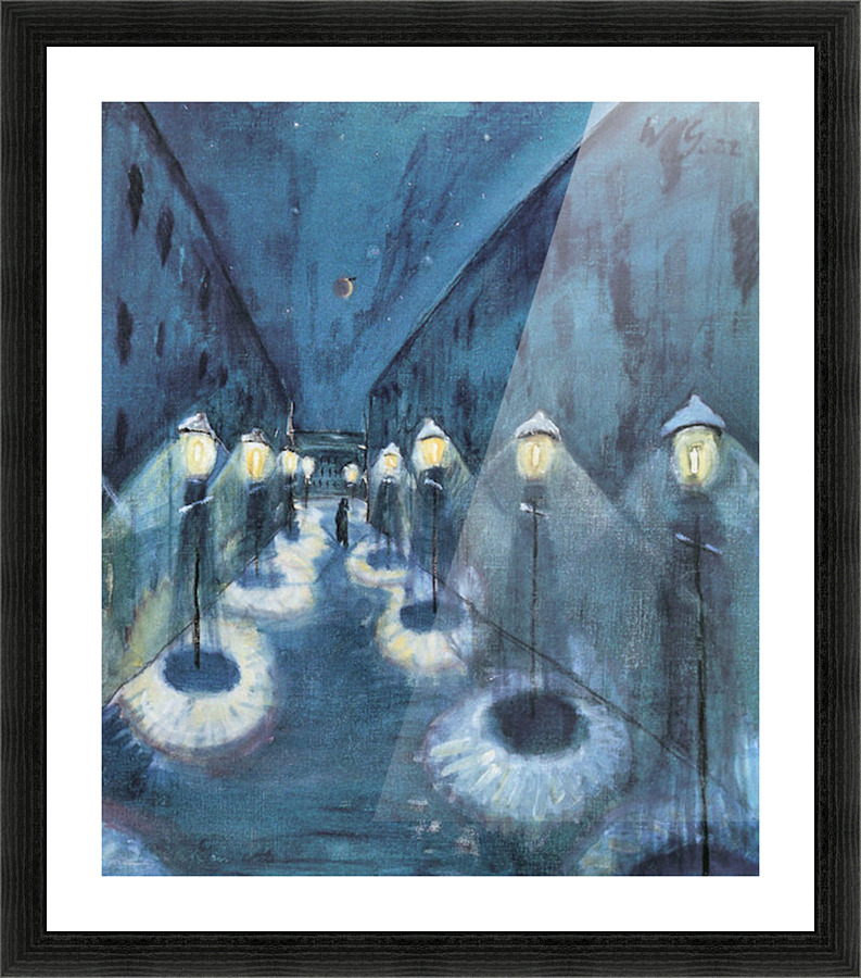 Night road Picture Frame print