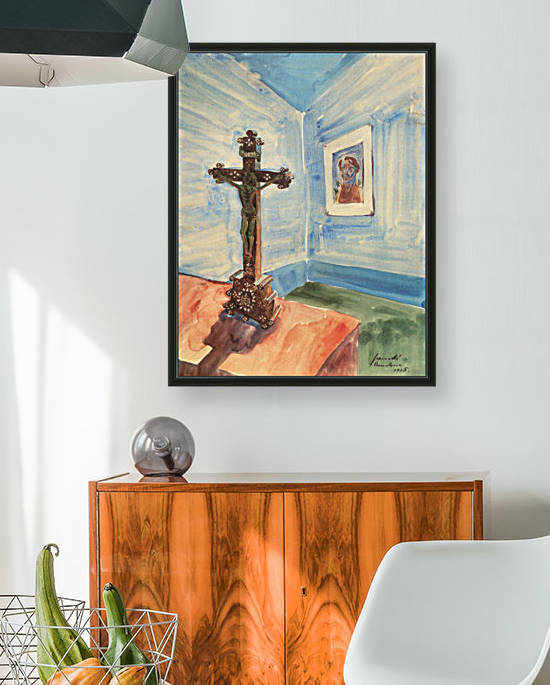 Crucifix in the room by Walter Gramatte