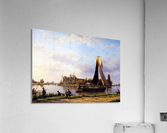 Ship sailing through canal Acrylic Print