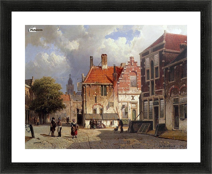 Town Square Picture Frame print