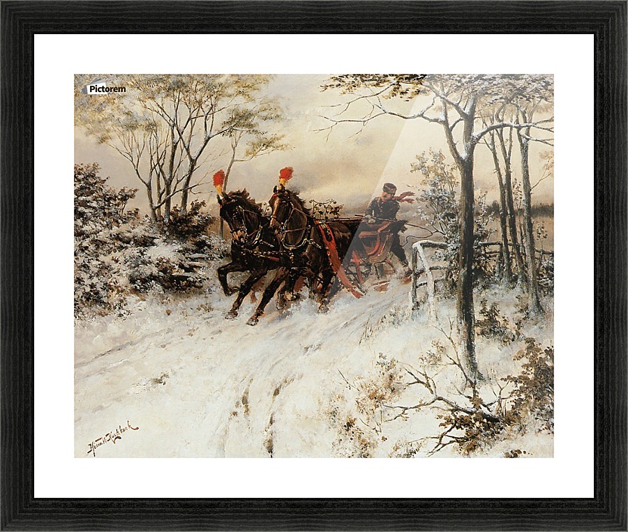 Behind the sledge Picture Frame print