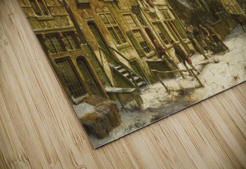 Winter streetscene Willem Koekkoek puzzle
