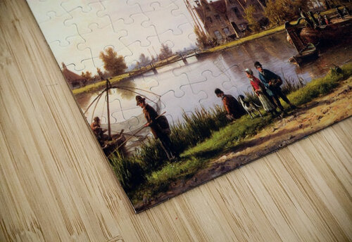 Ship sailing through canal Willem Koekkoek puzzle