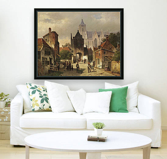 Nederlands Stadsgezicht by Willem Koekkoek